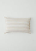Mina Stripe Linen Cotton Pillowcase Set | Ivory/Caramel