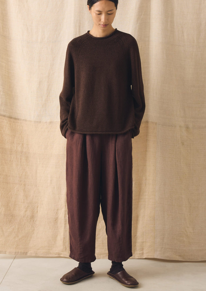 Minako Garment Dyed Linen Pants | Fig