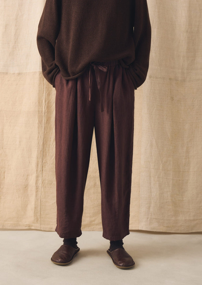 Minako Garment Dyed Linen Pants | Fig