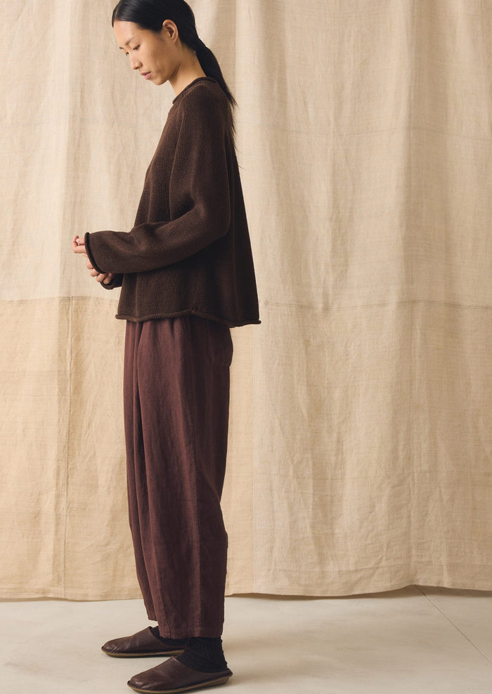 Minako Garment Dyed Linen Pants | Fig