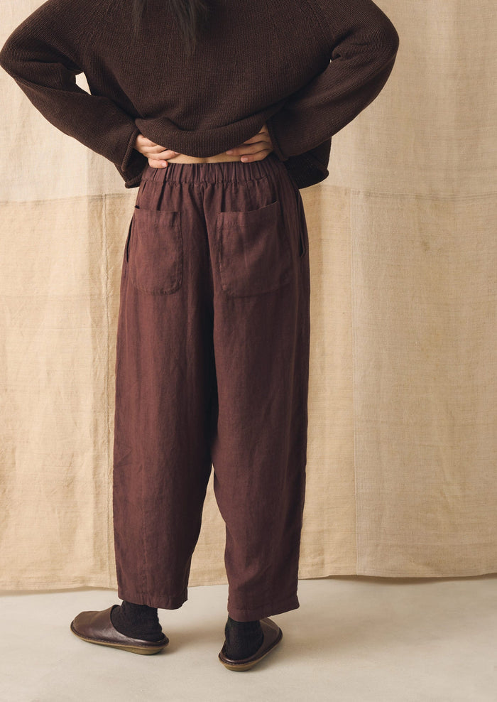 Minako Garment Dyed Linen Pants | Fig