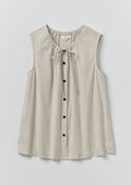 Mini Stripe Cotton Top | Sunwashed Blue