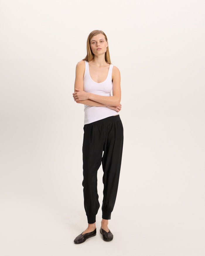 Modal Deep V-Neck Tank - White