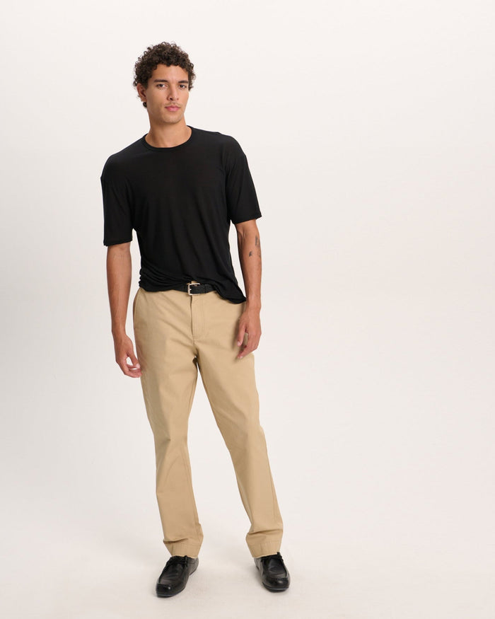 Modal Jersey Crew Neck Tee - Black
