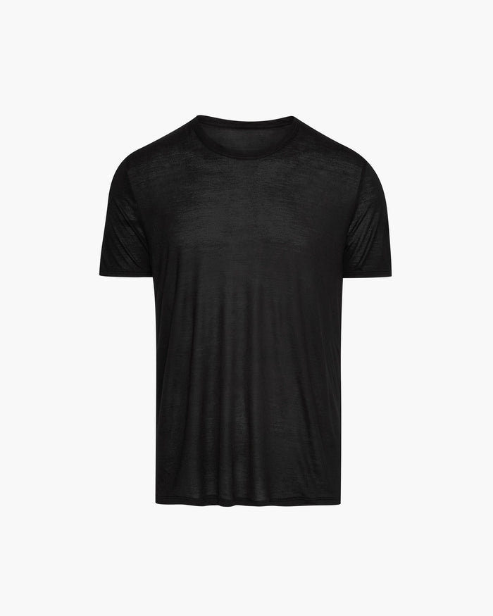 Modal Jersey Crew Neck Tee - Black