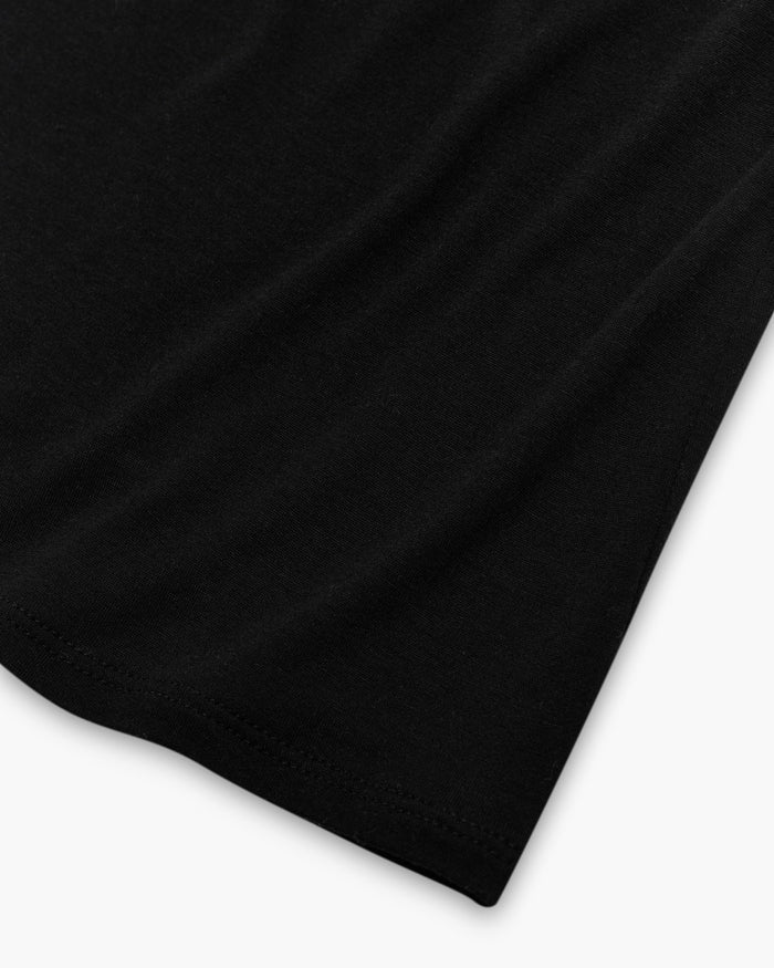 Modal Jersey Crew Neck Tee - Black