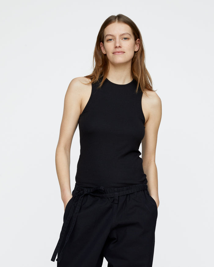 Modal Rib Racer Tank - Black