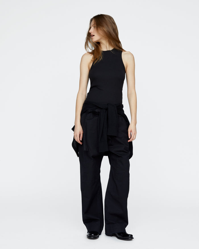 Modal Rib Racer Tank - Black