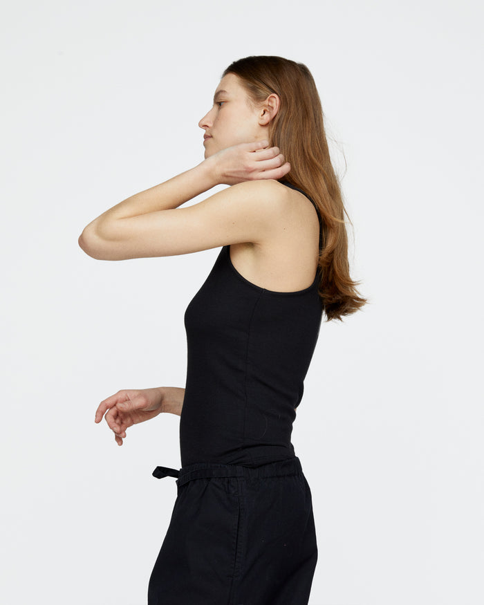 Modal Rib Racer Tank - Black
