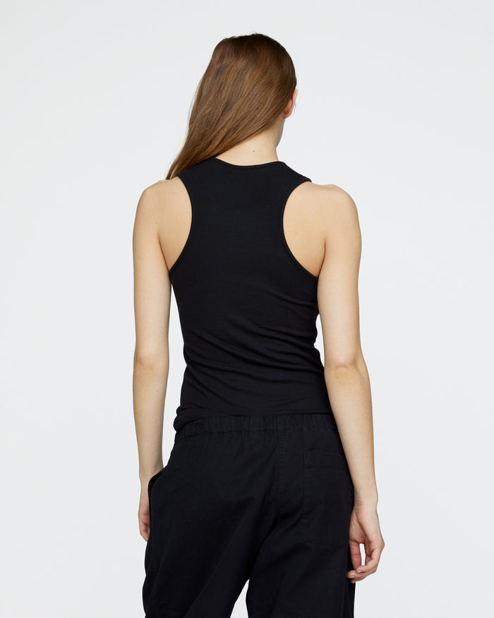 Modal Rib Racer Tank - Black