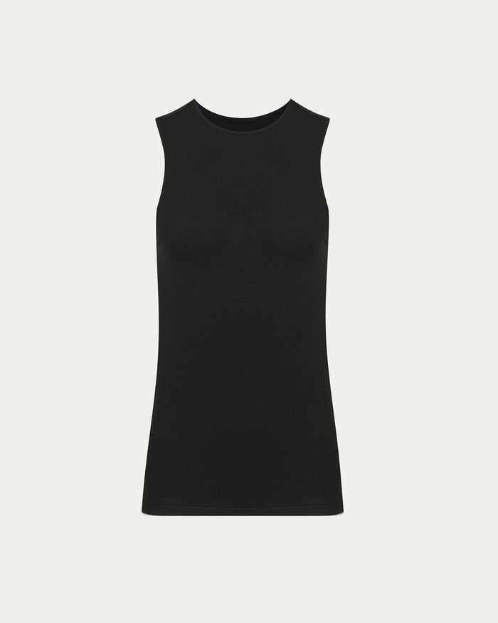 Modal Rib Racer Tank - Black