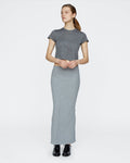Modal Rib Skirt - Medium Heather Grey