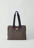 Moismont Stripe Cotton Bag | Blue Multi