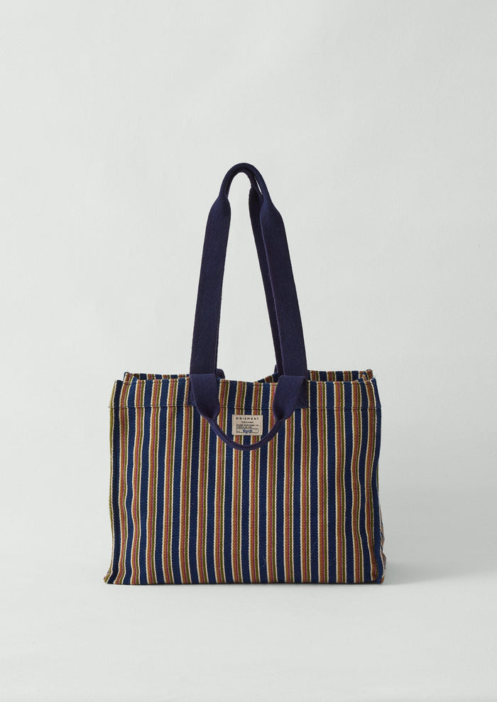 Moismont Stripe Cotton Bag | Blue Multi