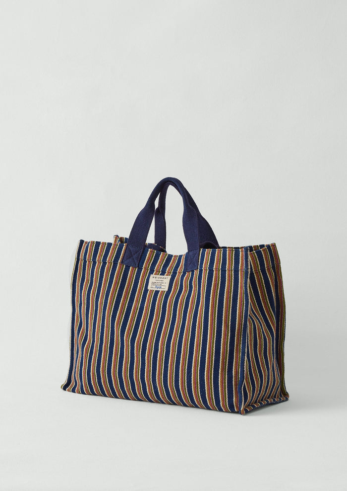 Moismont Stripe Cotton Bag | Blue Multi