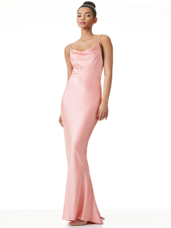 MONTANA TIE BACK GOWN - PINK