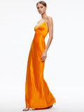 MONTANA TIE BACK GOWN - TANGERINE