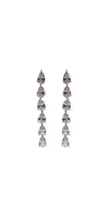 silver/one size/Camille La Vie/Multi Teardrop Dangle Earrings/front