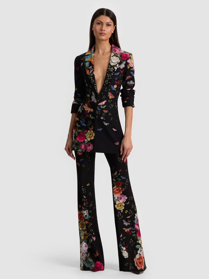 MYA PRINTED BLAZER - SOLAR STRENGTH BLACK