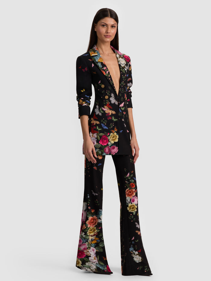 MYA PRINTED BLAZER - SOLAR STRENGTH BLACK