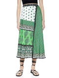 NANETTE MOCK WRAP MIDI SKIRT
