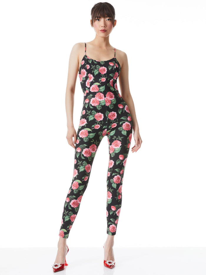 NELDA SPAGHETTI STRAP CATSUIT - CHERI FLORAL