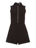 NELSON ZIP FRONT ROMPER - BLACK