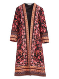 NERO COLLARLESS KIMONO - FALL INTO YOU BLK MULTI/COMBO