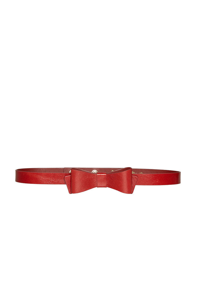 NEW BOW WAXY GLAZE BELT - CHERRY