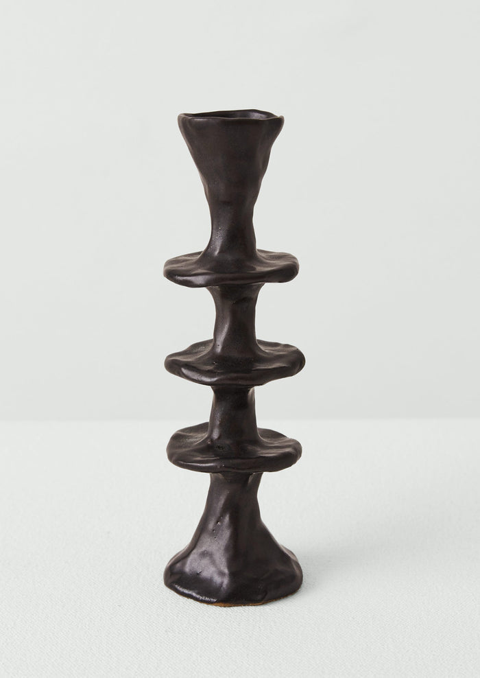 New Talk Studios Large Candlestick | Black