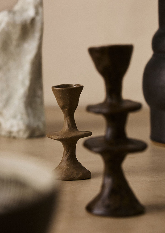 New Talk Studios Small Candlestick | Clay