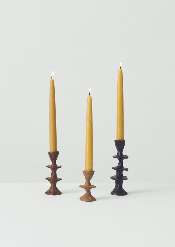 New Talk Studios Small Candlestick | Clay