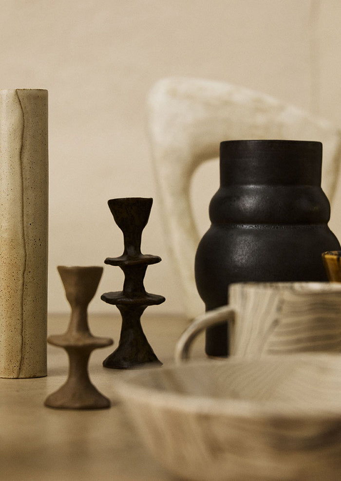 New Talk Studios Small Candlestick | Clay