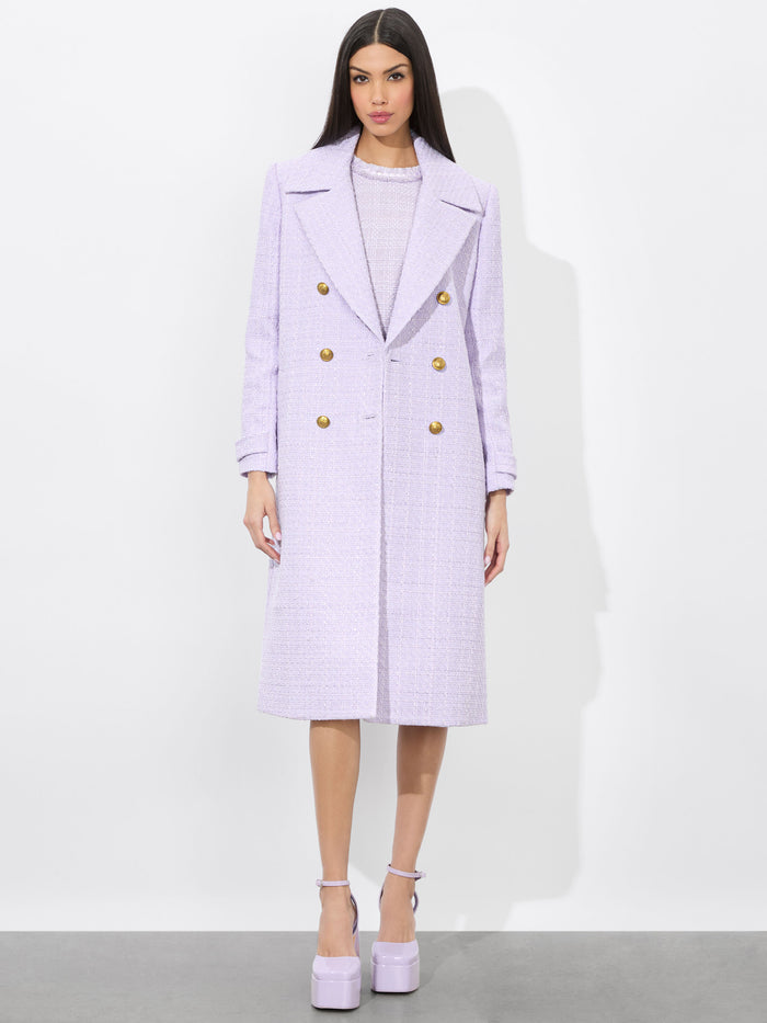 NICHOLAS DOUBLE BREASTED COAT - LILAC