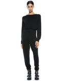 NIKITA SWEATER JUMPSUIT - BLACK