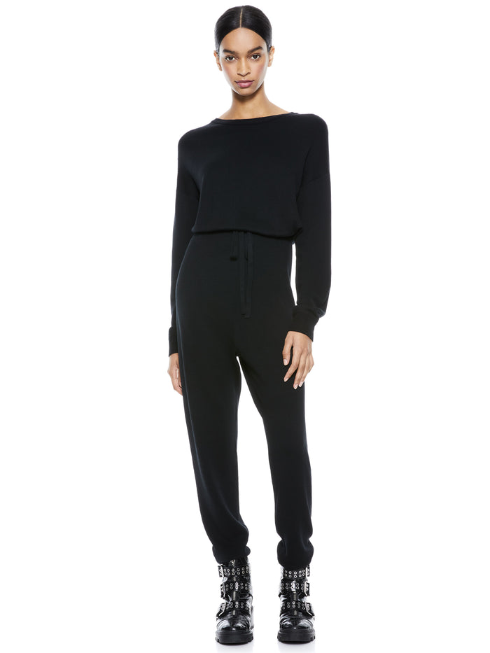 NIKITA SWEATER JUMPSUIT - BLACK