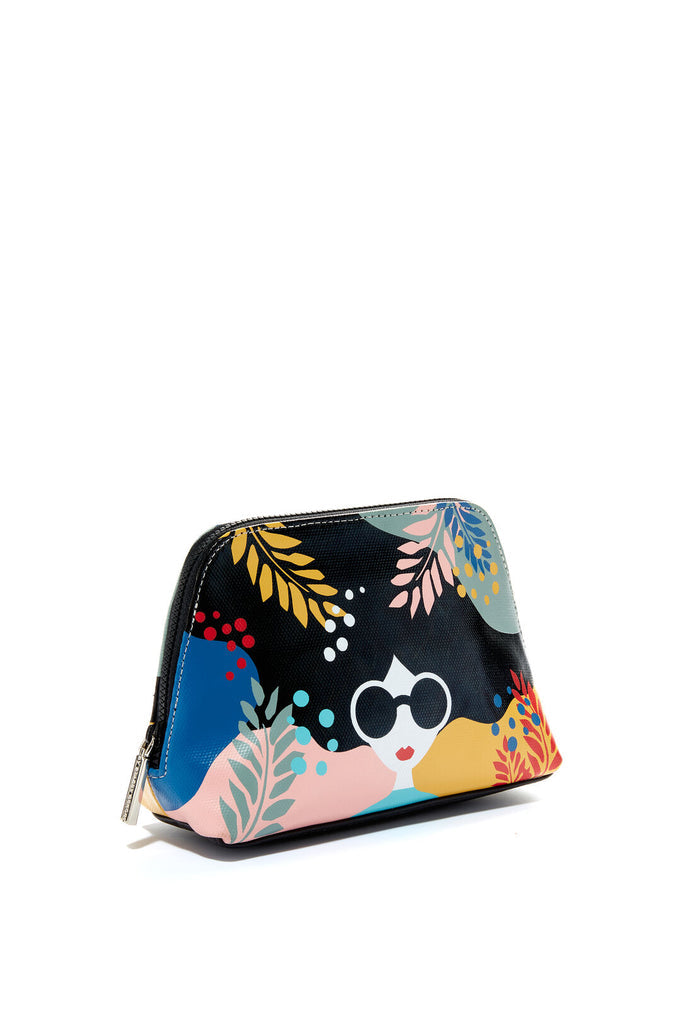 NIKKI PRINTED COSMETIC CASE - FANTASY STACE FACE