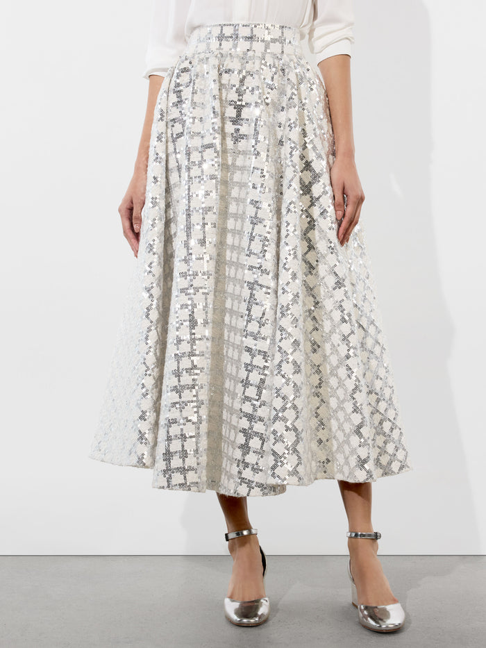 NILDA VOLUMINOUS SKIRT - OFF WHITE