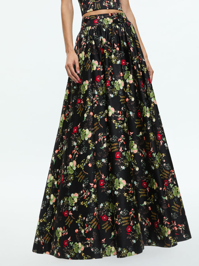 NILDA VOLUMINOUS SKIRT - BLUSH KISS BLACK