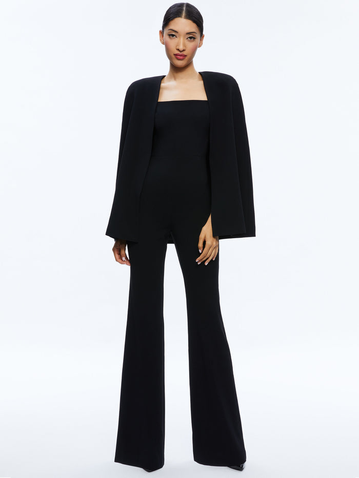 NOVA CAPE JUMPSUIT - BLACK