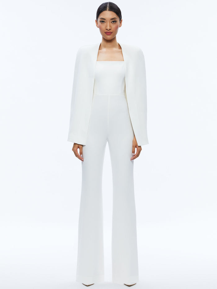 NOVA CAPE JUMPSUIT - ECRU