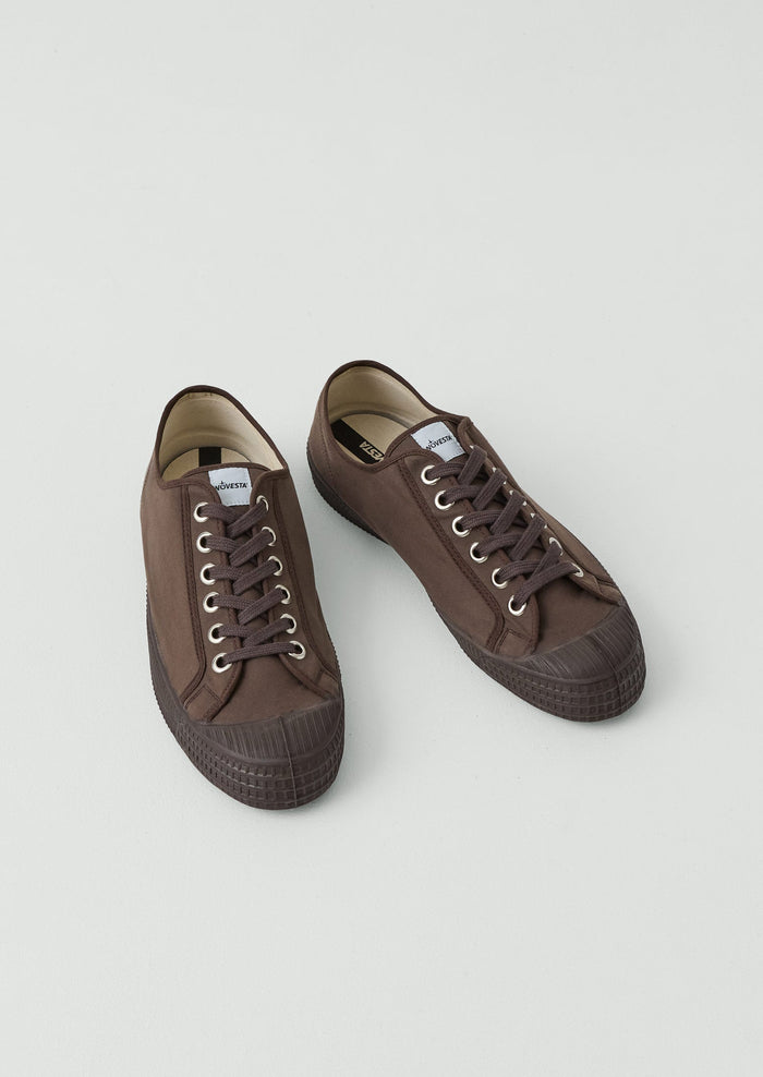 Novesta Star Master Waxed Cotton Trainers | Chocolate Brown