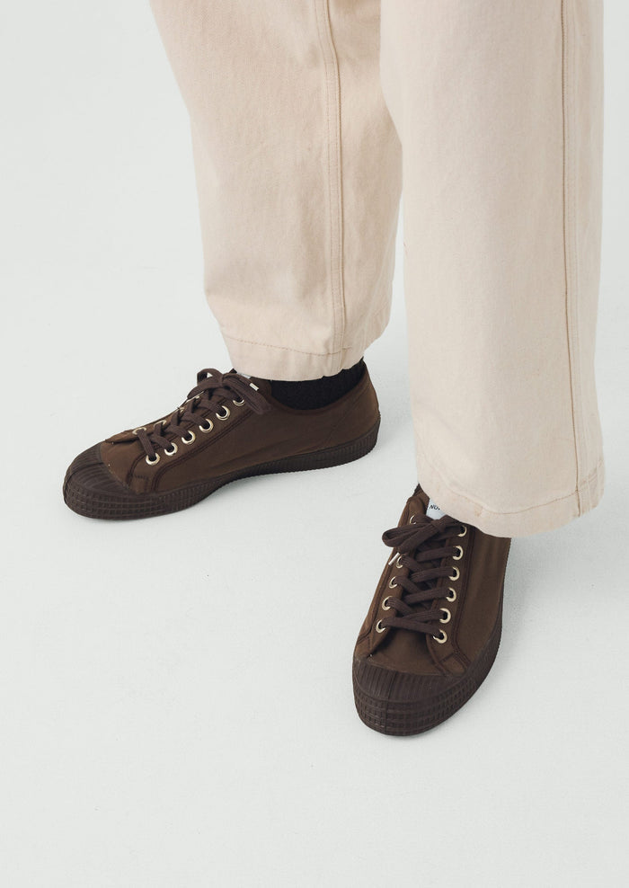 Novesta Star Master Waxed Cotton Trainers | Chocolate Brown