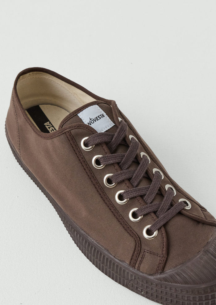 Novesta Star Master Waxed Cotton Trainers | Chocolate Brown