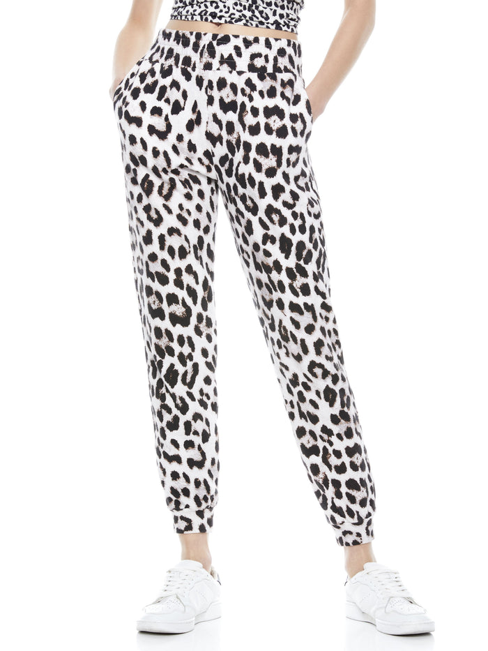NYC LEOPARD SLIM JOGGER - ROYAL LEOPARD SM