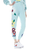 NYC SLIM JOGGER - POWDER BLUE/MULTI
