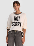 OGDEN NOT SORRY PULLOVER - ECRU/BLACK