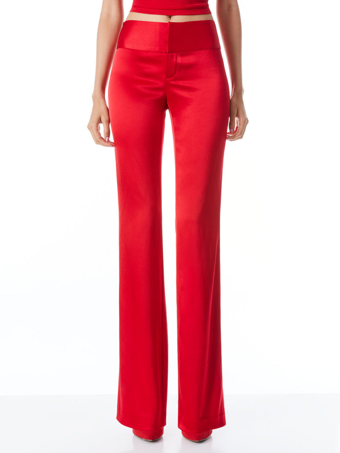 OLIVIA BOOTCUT PANT - PERFECT RUBY