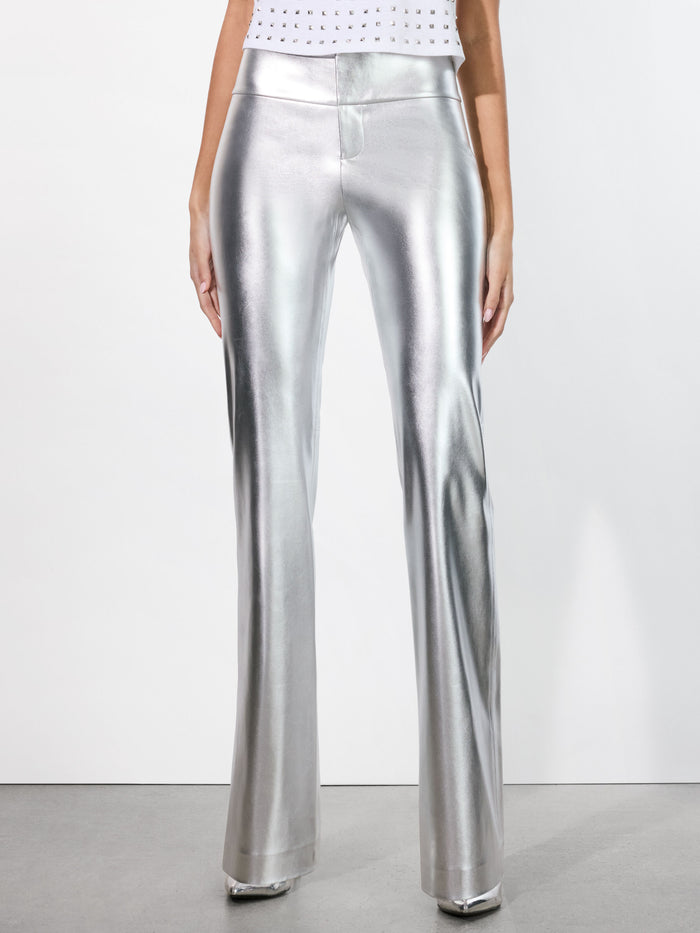 OLIVIA VEGAN PANT - SILVER