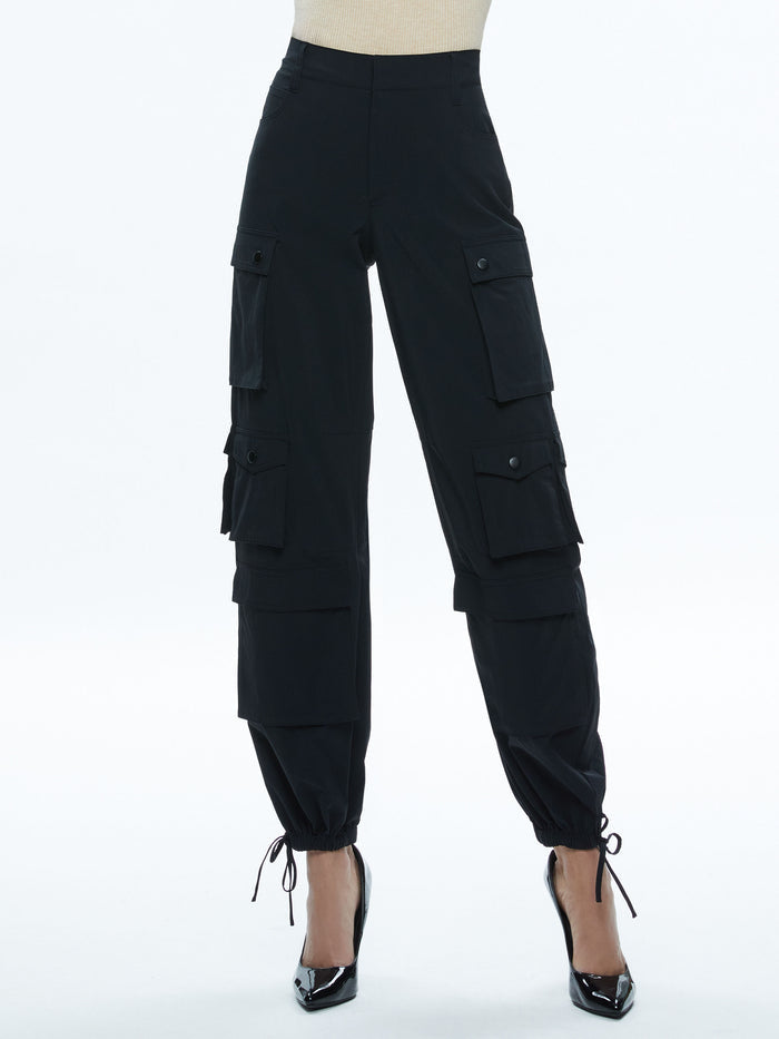 OLYMPIA CARGO PANTS - BLACK